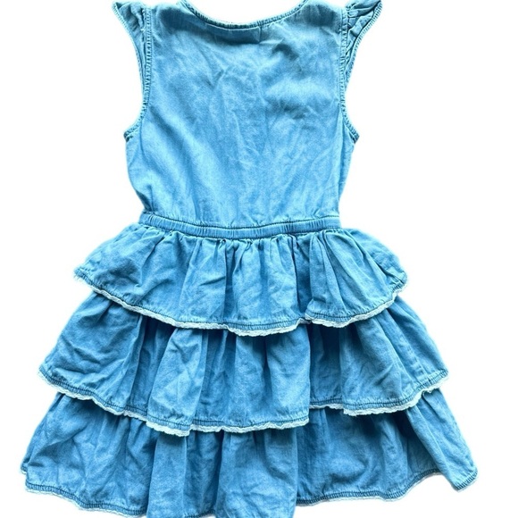 Calvin  Klein Jeans Girls Blue Tiered Summer Dress Size 7 - Picture 3 of 5